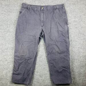 Carhartt Carpenter Pants Mens Grey Dungaree Fit 46x 30 ACTUAL 44x30